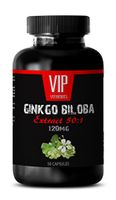 Brain and Memory Booster - Ginkgo BILOBA 120MG - Extract 50:1 - Gingko biloba Tablets - 1 Bottle (50 Capsules)