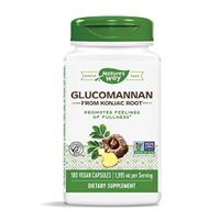 Nature's Way Premium Herbal Glucomannan from Konjac Root, 1,995 mg per serving, 180 Capsules (Packaging May Vary)