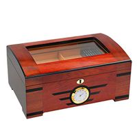 JUFU Cigar Box Cigar Box - Cigar humidor humidor Cedar Mellow Cigar Solid Wood Cigar Box Cigar Cabinet @@ (Color : Brown)