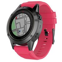 Lyperkin Compatible with Garmin Fenix 5 Plus Watch Band 22mm, Fashion Soft Silicone Quick Install Kit Watch Strap Replacement Buckle Strap Wristband Watch Band Wrist Strap, Easy Fit - Multicolor
