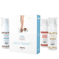 Let's Travel! Kit by EXSENS | Warming Gourmet Massage Oil | Strawberry, Coconut, Vanilla
