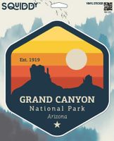 Squiddy Grand Canyon National Park Arizona - Vinyl Sticker Decal for Phone, Laptop, Water Bottle (3" Tall)