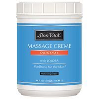 Bon Vital' Original Massage Crème for a Versatile Massage Foundation to Relax Sore Muscles & Repair Dry Skin, Revitalize Skin and Lock in Moisture, Allows for Muscle Manipulation, 1/2 Gallon Jar