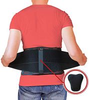 AidBrace Back Brace for Lower Back Pain Relief for Men & Women - Comfortable Belt Support for Herniated Disc, Sciatica, and Scoliosis with Removable Lumbar Pad (L/XL)