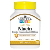 21st Century Niacin 500 mg Flush Free Capsules, 110 Count