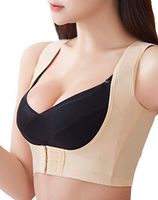 MISS MOLY Women Posture Corrector Back Brace Push up Bra Back Chest Support Sleeveless Tank Top 86g Crop Tops Beige M