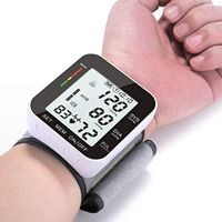 Blood Pressure Monitor Accurate Automatic Large LCD Display & Adjustable Wrist Cuff Automatic Accurate 90 * 2 Reading Memory for Home Use