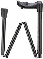 Palm Grip Folding and Adjustable Cane with Black Handle and Black Shaft, Right Hand Item DHAR-9052808