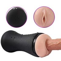 SSHOPG Quality Male Tshirt- Voice USB Rechargeable Automatic Telescopic S?ck?ng Male Másságer Toys for Men Voice Interactive Realistic Toys Man Body Games -Underwear