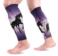 LEVEIS Unicorn Starburst Calf Compression Sleeves 1 Pair, Leg Performance Support for Shin Splint Calf Pain Relief Men & Women Guards Sleeves for Running Cycling