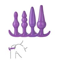 Womens Stimulator Best Idea for Gift T Shirt 4Pcs/Set Anales Trainer with T-bar Base - Amal Plug Beginner Starter Kit Toys for Women and Men Purple by Luseeo