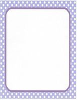 White & Purple Polka Dot Stationery Printer Paper 26 Sheets
