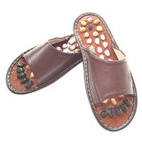 Xgxyklo Acupressure Foot Massager, Jade Stone Acupoint Massage Slippers Shoes Reflexology Sandals for Men Women,Coffee,41~42