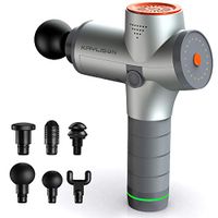 Kaylison Massage Gun Deep Tissue Percussion Muscle Massager for Sore Muscle and Stiffness, Quiet Brushless Motor Handheld Electric Fascia Gun with 3 Speed & 6 Massage Heads