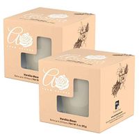 Aroma From Nature Vanilla Bean 3 oz AireCare Scented Candle - 2 Pack - Aromatherapy Candles - Home Fragrance - Apothecary Glass With Single Wick