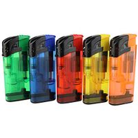 20 Pack Mini Transparent Electronic Lighter Refillable Gas Classic Lighters