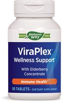 Nature's Way ViraPlex Wellness Support with Elderberry Concentrate Immune Health, 80 Tablets (Packaging May Vary)