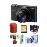 Sony Cyber-Shot DSC-RX100 VI Digital Camera with 24-200mm F2.8-F4.5 ZEISS T Zoom Lens - Bundle with 32GB SDHC U3 Card, Camera Case, Memory Wallet, Card Reader, Mac Software Package