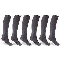 Unisex Compression Socks (Grey-6 Packs, Large - XLarge)