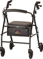 NOVA Vibe 6 Steel Rollator Walker, Black