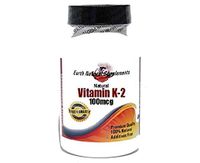 Natural Vitamin K-2 100mcg Menaquinone-7 * 100 Caps 100% Natural - by EarhNaturalSupplements