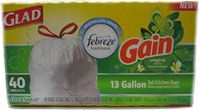 Glad Odorshield Tall Kitchen Trash Bags, Original Scent, 13 Gallon, 40 Count