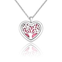 CoolJewelry Essential Oil Diffuser Pendant Tree of Life Aromatherapy Perfume Necklace Love Jewelry Locket, 6 Washable Refill Pads