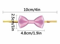 Pink Twist Tie Bows for Bakery Candy Lollipop Cello Bag (50 Pack)