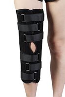 Knee Immobilizer Brace Support Splint ,Tri-panel, Height 17inches, Fitting 5'5"-5'9" body height ,Medium,Black