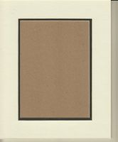 16x20 White and Black Double Picture Mat, Bevel Cut for 12x16 Picture or Photo