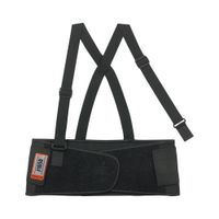 Ergodyne X-Large 7 1/2" Black ProFlex 1650 Elastic Economy Back Support With 5" Single Strap Closure, Rubber Track, Polypropylene Stays And Detachable Suspenders