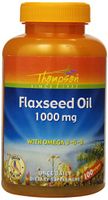 Thompson Flaxseed Oil Softgels, 1000 Mg, 100 Count