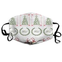 Face Mask Vintage Christmas Stickers Designer Cycling Half Face Earloop Dust Mask for Men
