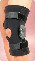 Rolyan Hinged Knee Wrap Brace, 1/8" Thick, Size Small, Black