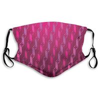 Fashion Comfortable Windproof mask,Abstract Stripe Psychedelic Motif Fashion Gradient Retro Structured Grid Art,Printed Facial Decorations for Unisex S