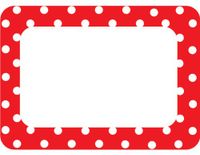 Teacher Created Resources Red Polka Dots 2 Name Tags