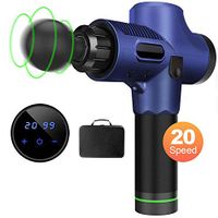 Massage Gun Hyper Percussion for Deep Muscle Pain Relief, 20 Speed Handheld Electric Body Massage Sports Drill Portable Quiet Brushless Motor Device for Neck, Back