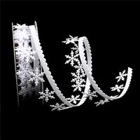 XKSIKjian's Gift Wrapping Supplies, 5M Christmas Snowflake Ribbon 25mm Wide Trim Packaging String Rope Wedding Festival Birthday Party DIY Gift Wrap Decor