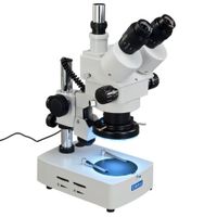 OMAX 3.5X-90X Zoom Trinocular Stereo Microscope with Dual Illmination System and Additional 144 LED Ring Light