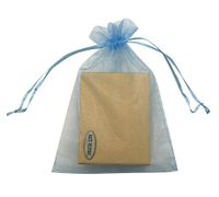 SUNGULF 100pcs Organza Pouch Bag Drawstring 5"x7" 13x18cm Strong Gift Candy Bag Jewelry Party Wedding Favor (Light Blue)