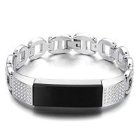 Lyperkin Compatible with Fitbit Alta HR Bands, Genuine Stainless Steel Watch Strap Bands Quick Release Replacement Wristband Accessories Compatible with Fitbit Alta HR Watch for Women A-08