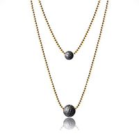 Essential Oil Jewelry - Lava Stone Diffuser Necklace with Extendable Stainless Steel Chain