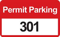 Brady 96252 Self-Adhesive Vinyl Bumper Decals, Red