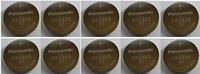 Lot of 10 Panasonic BR2325 (CR2325) 3 Volt Lithium Coin Size Battery, on Tear Strip - Bulk Pack