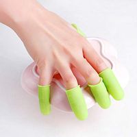 Finger Cover Ikevan Hot Glue Anti-scalding Finger Caps 12Pcs Silicone Finger Protectors In 3 Sizes (Blue)