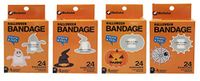 BioSwiss Novelty Bandages Halloween Pumpkin, Ghost, Witch, Spider 24 Count (4 Box)