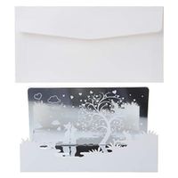 Creative Greeting Card Birthday Chinese New Year Mirror Dream Thanksgiving Day Cards with Envelope Greeting Card Christmas Present Gift
