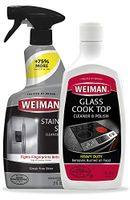 Weiman Stainless Steel Cleaner and Cooktop Heavy Duty Polish - Powerful Appliance Kitchen Cleaning Kit