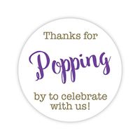 36ct, Thanks for Popping by Stickers, Thanks for Celebrating with Us Stickers (#381-C-BPL)