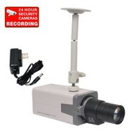 VideoSecu Body Box 700TVL Built-in Color Sony Effio CCD CCTV Security Camera Varifocal 6-60mm Lens Home Surveillance with Power Supply and Camera Bracket SC70 CST